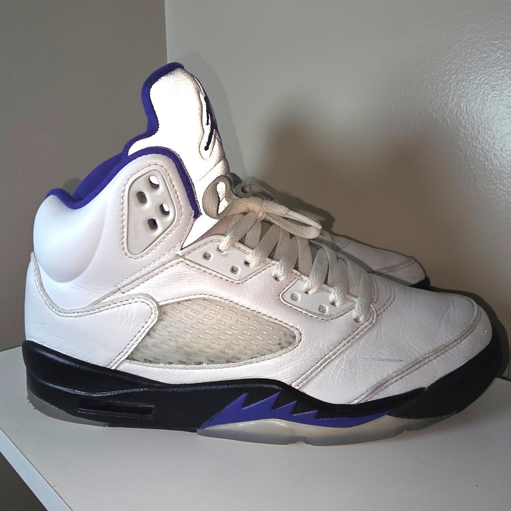 Nike Air Jordan 5 Retro Dark Concord White Purple DD0587-141 Men's 7.5
